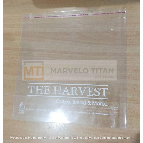 Plastic packaging for The Harvest OPP material
