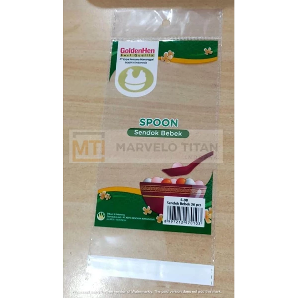 Duck Spoon Packaging Plastic OPP Materials