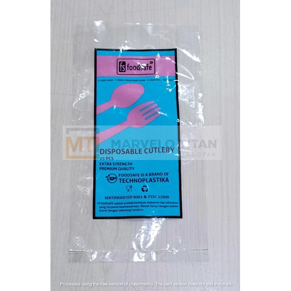 Print Plastic PP material for cutlery packaging 