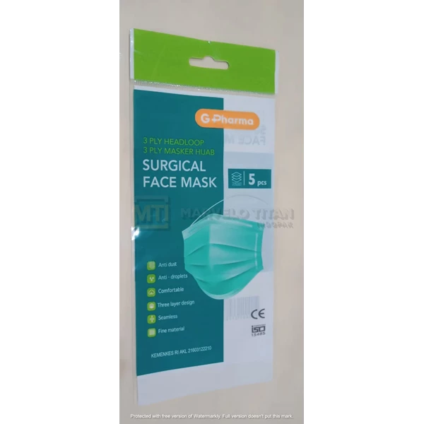 Printed plastic OPP material surgical face Mask Packaging