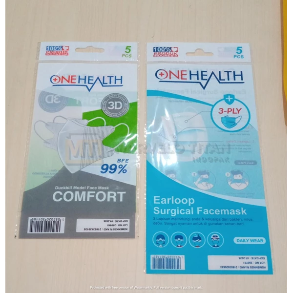 Plastic Packaging Surgical face mask One Health